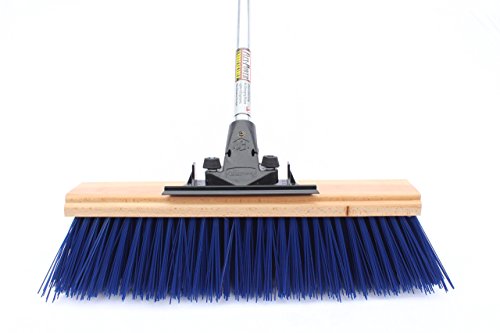 Flexsweep Unbreakable Commercial Push Broom 18" Extra Coarse Street Sweeper #TOP6
