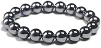 Pulseira Elástica Hematita Magnética Esfera 8mm Energia E Proteção Pedra Natural