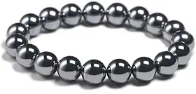 Pulseira Elástica Hematita Magnética Esfera 8mm Energia E Proteção Pedra Natural