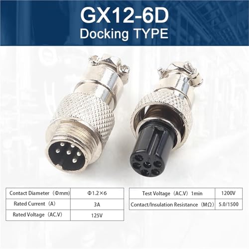 Conector circular GX12 de 4 pines tipo tope para cableado de impresoras 3D 2