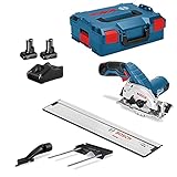 bosch gks 85 gce professional  Bosch Akku-Kreissäge GKS 12V-26 mit 2x 6,0 Ah Akkus im Set in L-BOXX mit FSN 800