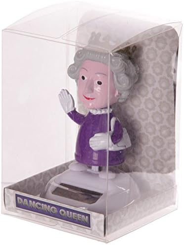 Puckator FF30 Solar-Powered Dancing Queen Ornament, 8 cm L x 8 cm W x 10 cm H, Purple