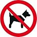 Etichetta adesiva pittogramma segnale di divieto"Vietato l’accesso ai cani" - DR020-50x50mm - 10 per confezione