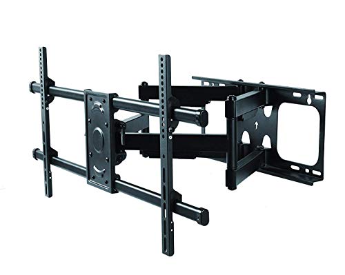 Stellar Mount Industrial Quality Heavy Duty Full Motion Dual Arm Articulating TV Wall Mount Bracket for 37 to 102 OLED, LED, PLASMA TVs - Tilt & Swivel for Pleasant Viewing + Reduced Glare