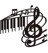 CREATCABIN Murale Métal Note Musique Décoration Murale Plaques Ornements Sculpture Murale en Fer ...