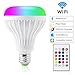 Produktbild Guangmaoxin E27 Smart Bluetooth Leuchtmittel, RGB Dimmbare Bunt Musik Lampe mit Kabellose Fernbedienung, Audio Licht für Haus Dekoration, Bar, Party