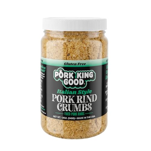 Pork King Good Italian Pork Rind Crumbs (Low Carb Keto Diet)! Perfect For Ketogenic, Paleo, Gluten-Free, Sugar Free and Bariatric Diets. 0 Carbs!