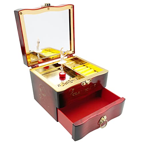 Finssyeasy Musical Jewelry Box With Pullout Drawer And Ballerina Wind Up Music Box Jewel Storage Case For Girls (You Are My Sunshine) #TOP2