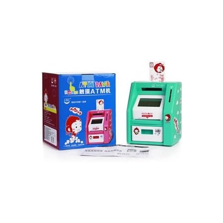 amazon 色おまかせ 貯金箱 atm 自動 計算 硬貨識別 セキュリティ atmメモリーバンク 緑 貯金箱 おもちゃ