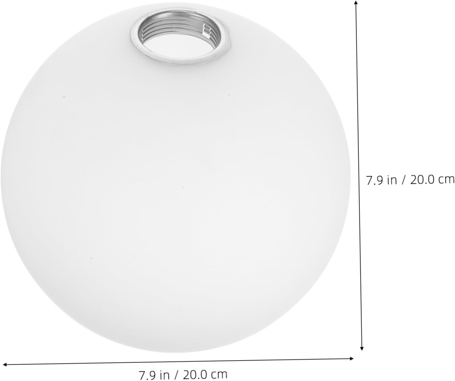 Frosted Glass Replacement Globe for Outdoor Light Fixtures Spherical Lampshade Socket Gentle Illumination for Patio