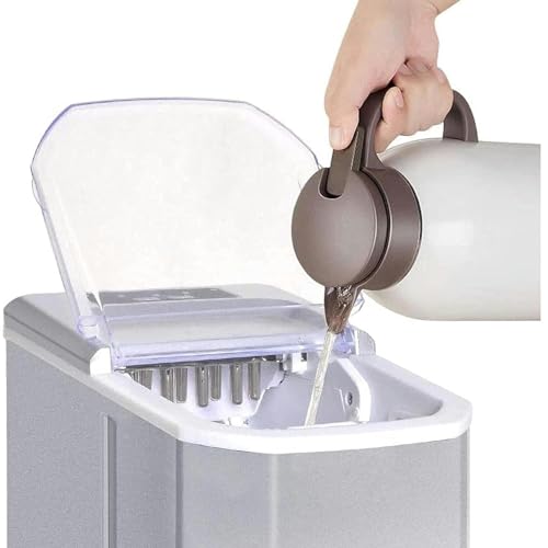 Fabricadora de hielo portátil y pequeña para hogar y oficina miniatura 3