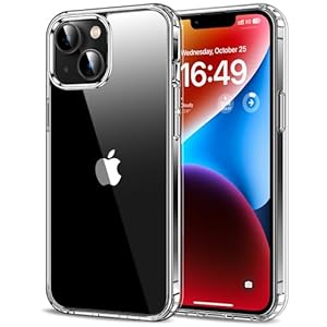 HOOMIL Hoesje voor iPhone 14 6,1 Inch, Transparant Anti-Vergeling Schokbestendige Bumper Case - Crystal Clear