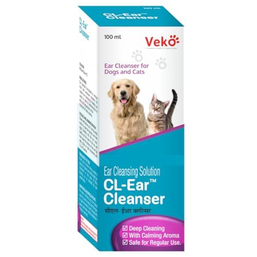 Best Ear Cleansing Solution for Pets | for Dogs and Cats | Offers Top Protection Against Dirt, Cleans and Maintains The Ear