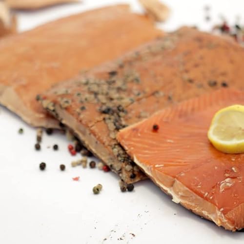Alaska Smokehouse Trio Of Smoked Salmon/Pepper Garlic/Sockeye Gift Set 4 Ounce Each thumb #3