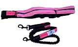 Petparty Pet Jogging Waist Belt Leash Hand Free Leash for Medium to Large Size Dog (Pink)