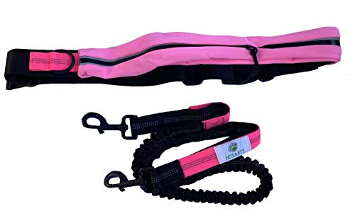Petparty Pet Jogging Waist Belt Leash Hand Free Leash For Medium To Large Size Dog (Pink) #TOP6