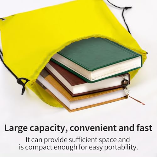 4 Pack Drawstring Backpack Bulk, Colorful Cinch Bag for Gym Sports, Foldable String Bags with Reinforced PU Corners, Small Travel Beach Bag for Women Men Kids, 13.4"x16.5"4