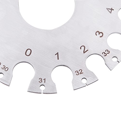 Calibrador para medición de espesores de metal de hoja de acero inoxidable - herramienta de medición de alambre de doble cara redonda miniatura 5