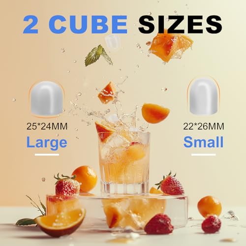 Image of NEWBULIG Ice Makers Countertop with Handle, Portable Ice Machine, 9 Bullet Ice Cubes in 6 Mins, 26lbs in 24Hrs, Auto-Cleaning, with Basket and Scoop, for Home, Kitchen, RV, Camping,White