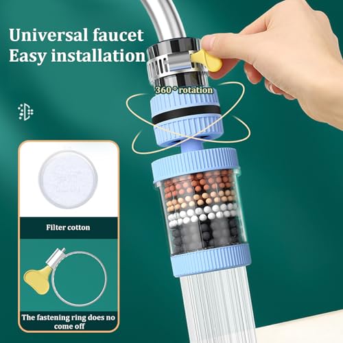 Filtro de agua para fregadero que elimina salpicaduras en tu cocina con rotación 360° 7