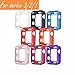 V1take Compatible with Apple Watch Case 38mm 42mm, [8 Pack] Slim Lightweight Shock-Proof Iwatch Protector Case Compatible with Apple Watch Series 3 Series 2 Series 1, Sport, Edition (Bright,38mm)