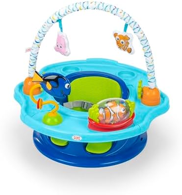 Bright Starts Disney Baby Kayıp Balık Nemo Superseat By Bright Starts, Oturma, Oyun Süresi Ve Yemekler İçin Eğlenceli Bebek Sandalyesi - Görsel 1