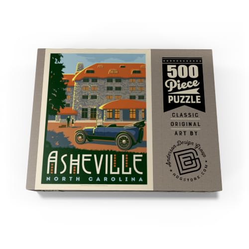 MyPuzzle Asheville: North Carolina, Póster Vintage - Rompecabezas Premium de 500 Piezas para Adultos miniatura 4