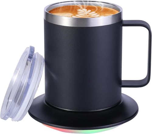 Self-Heating Coffee Mug - 12oz USB 5V Self Heating Mug with 10Hrs Auto Shut Off, for Hot Tea/Coffee,...