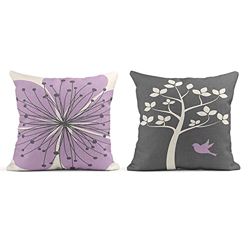 Taysta Set Of 4 Linen Throw Pillow Cover Case Always Kiss Me Goodnight Tree Love Children's Art Decorative Pillow Cases Covers Home Decor Square 20 X 20 Inches Pillowcases #TOP3