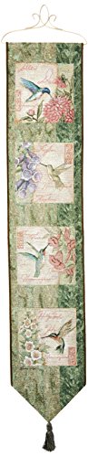 Manual Woodworkers & Weavers Tapestry Bell Pull, Wings and Blossoms by Susan Winget