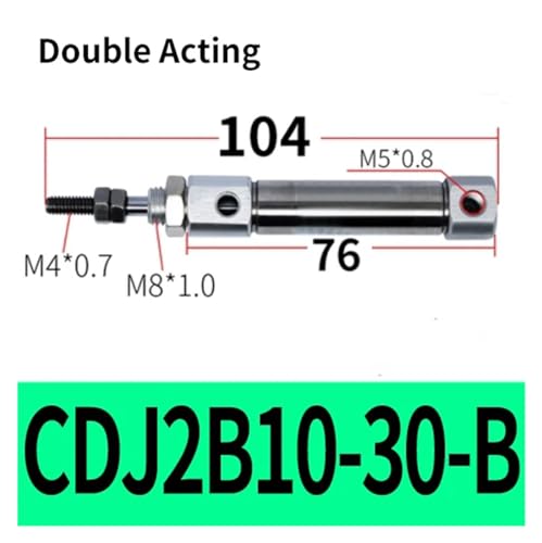 Vérin pneumatique CDJ2B10-15-B en inox pour micro-automatisation