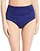 Lark & Ro Women's Shirred High-Waist Bikini Bottom