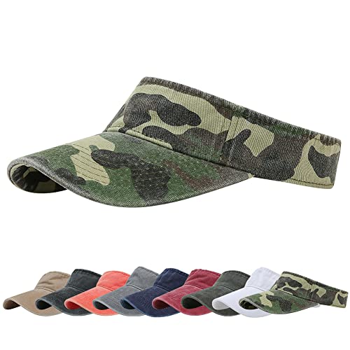 Doannotium Sport Sun Visor Hats Cotton Ball Caps Empty Top Baseball Sun Cap For Men Women (Camo) #TOP1