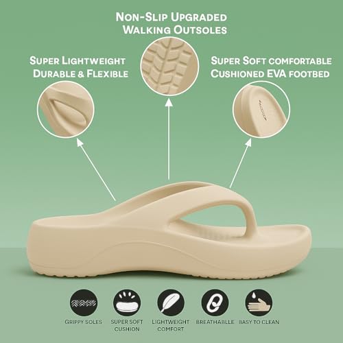 Image of ORTHO JOY Orthopedic Slippers for Women | Comfortable EVA Flip-Flops with Arch & Heel Support | Anti-Skid Lightweight Slides for Foot Pain Relief - Ideal for Indoor & Outdoor Use