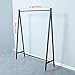 OLDRAINBOW Black Modern Clothing Rack Metal,Retail Clothing Racks for Boutiques,Clothes Racks for Hanging Clothes,59in Industrial Iron Garment Rack