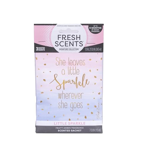 Fresh Scents | Scented Sachet Packet | Little Sparkle | Air Freshener Bags for Drawers, Closets,...