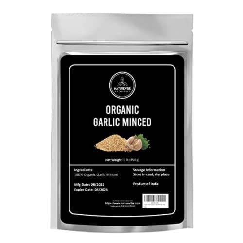 Naturevibe Botanicals Organic Garlic Minced, 1lb | Granulated Garlic Organic | Non-GMO and Gluten Free (16 ounces) [Packaging may vary]