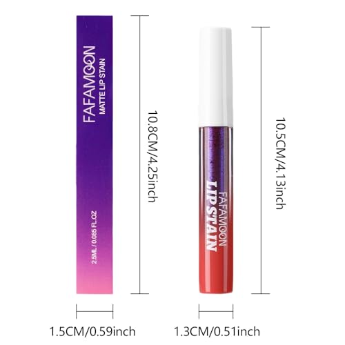 FAFAMOON Peel Off Lip Stain Tints, Deep Mauve Red Matte Liquid Lipstick Lip Stain Peel Off Long Lasting Waterproof for Women, Non-stick Cup Highly Pigmented Not Faded Smudge-proof, 01# Light Pink