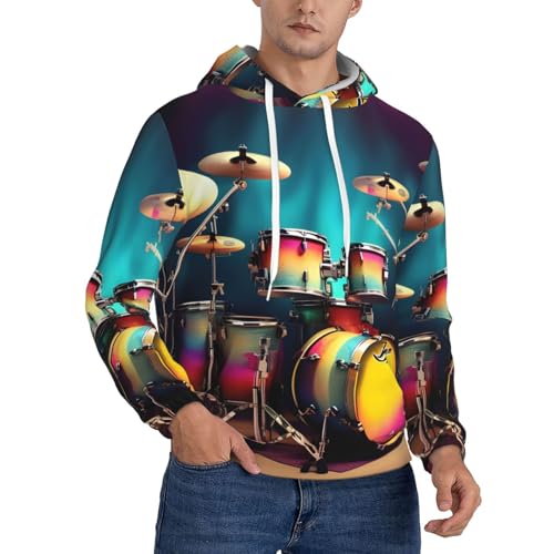 Sweat à capuche homme drums chaud décontracté vêtement gym