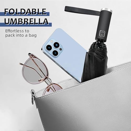 VOUUY 2-Pack Travel Umbrella, Unbreakable 10 RIBS, Windproof Umbrellas for Rain & Sun, Automatic, Foldable Reverse Rain Umbrella for Women Men2