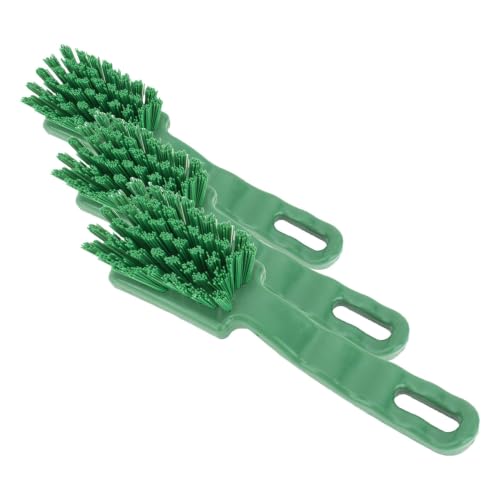 Image of SPARTA 41395EC09 Plastic Scrub Brush, Detail Brush, Kitchen Brush with Hanging Hole for Cleaning, 7 Inches, Green (Pack of 3)