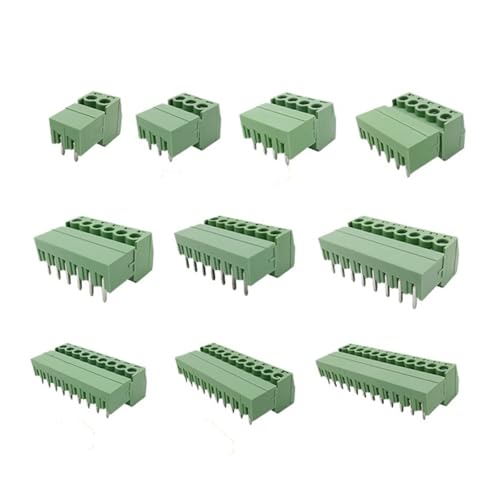 Bloque de terminales enchufable 5.08mm 12 pin conector PCB de tornillo acodado de alta resistencia