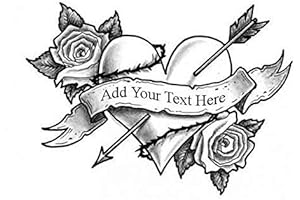 Custom Heart Temporary Tattoo | Personalize Your Party with Removable Decals