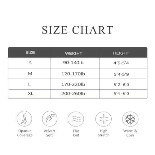 Image of Weziarer 120D Velvet Tights for Women, Opaque Pantyhose 2 Pairs