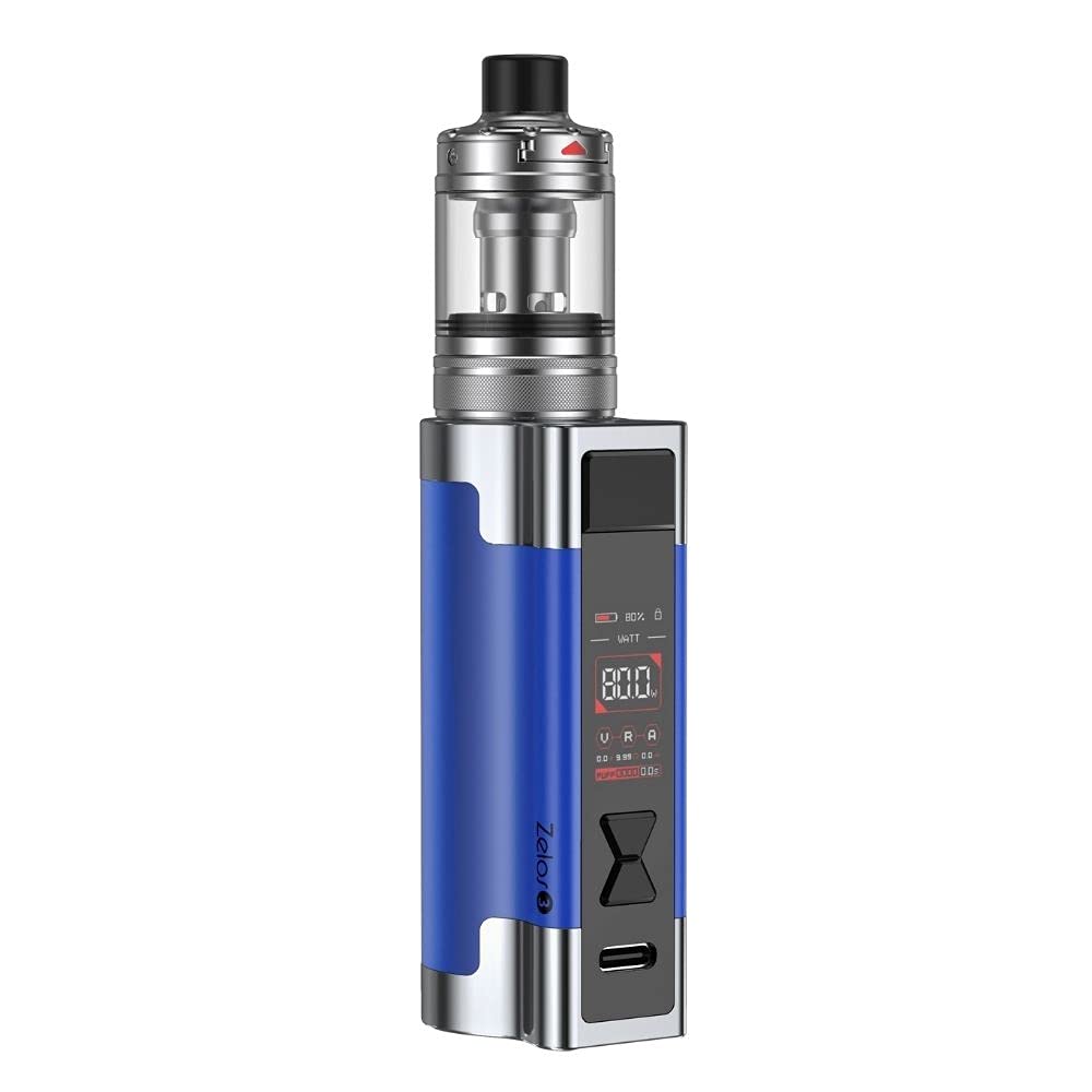 Aspire Zelos 3 Kit Sigaretta Elettronica Svapo 80W (BLU) con Atomizzatore Nautilus 3 da 4ml Batteria 3200mAh e 2 Coil Nautilus Incluse nella Confezione