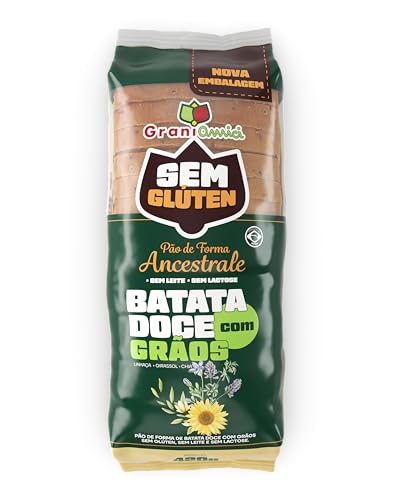 Pão de Forma Batata Doce com Grãos Sem Glúten, Sem Lactose, Sem Leite - Grani Amici 420g