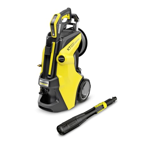 Karcher K 7 Premium Smart Control Flex Pressure Washer 180 Bar Max Pressure 600 L/h Flow Rate 10m Anti-Twist Hose Bluetooth App & Boost Mode for Patios Large Driveways & SUVs Yellow