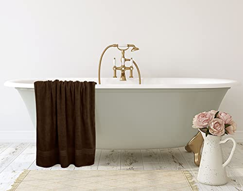 Utopia Towels - Luxurious Jumbo Bath Sheet 1 Piece - 600 Gsm 100% Ring Spun Cotton Highly Absorbent And Quick Dry Extra Large Bath Towels - Soft Hotel Quality Towel (35 X 70 Inches, Dark Brown) #TOP6