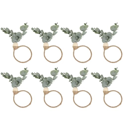 Lot De 8 Ronds De Serviette En Forme De Plante, Décoration De Table, Ronds De Serviette De Style Bohème, Ronds De Serviette Élés.