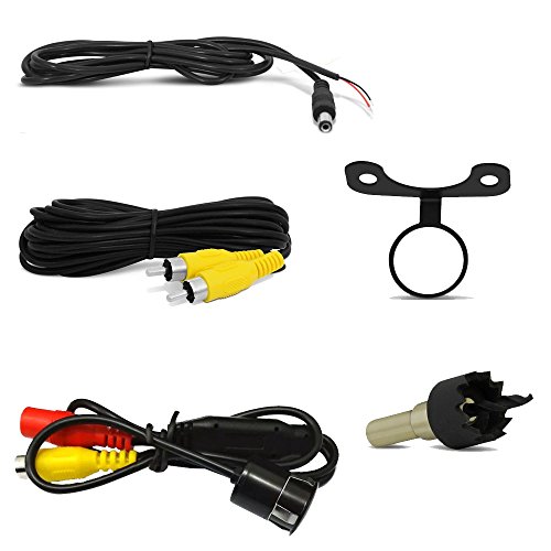 Câmera Ré Carro Função Borboleta Placa ou Parachoque Preto